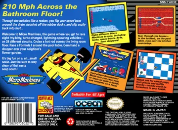 Micro Machines (USA) box cover back